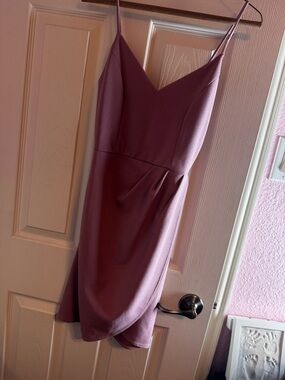 Lulu's Dusty Mauve Spaghetti-Strap Mini Dress